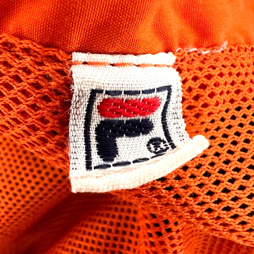 Fila Sport Mens 1XB Windbreaker Jacket Grey Orange Mesh Lined Gorpcore Big Tall - Picture 16 of 17